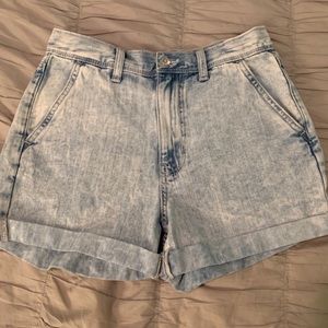 Denim mom shorts